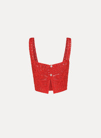 Top "Fatto a mano" en crochet - Love