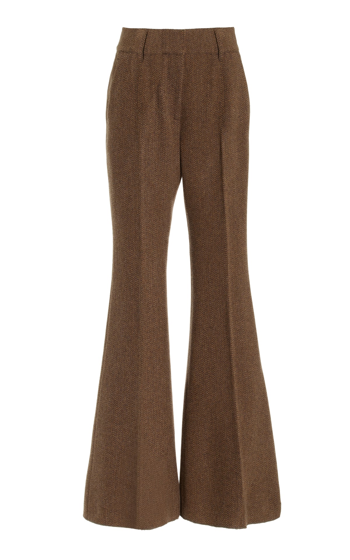 Rhein Pant en chocolat multicolore cachemire laine chevrons