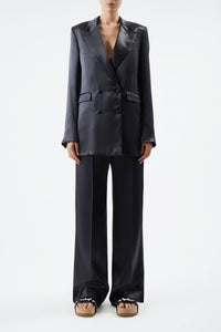 Norman Pant en noir double face recyclé cash