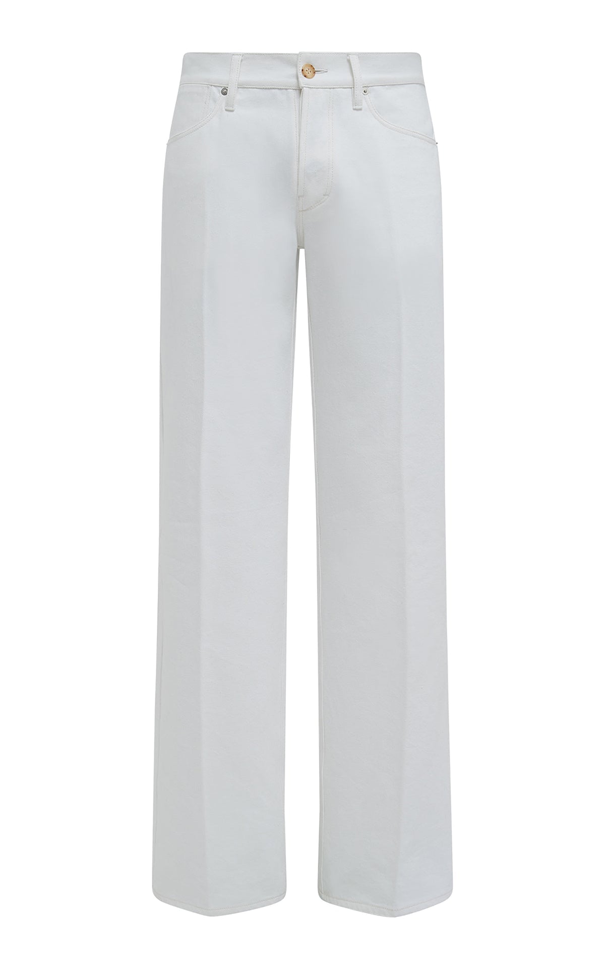 Preston Five Pocket Pant en blanc organic coton denim