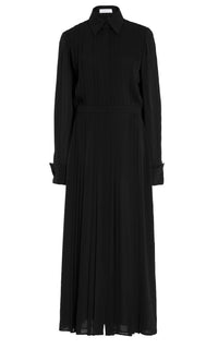Delphine Dress en noir georgette sergé