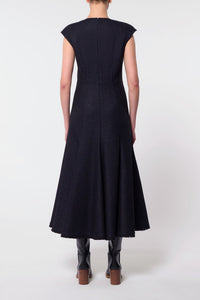 Dark Navy Multi / Robe Crowther en cachemire - Dark Navy Multi