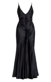 Black / Robe Brigita en soie - Black