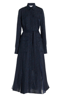 Dark Navy Multi / Robe Meyer en laine - Dark Navy Multi