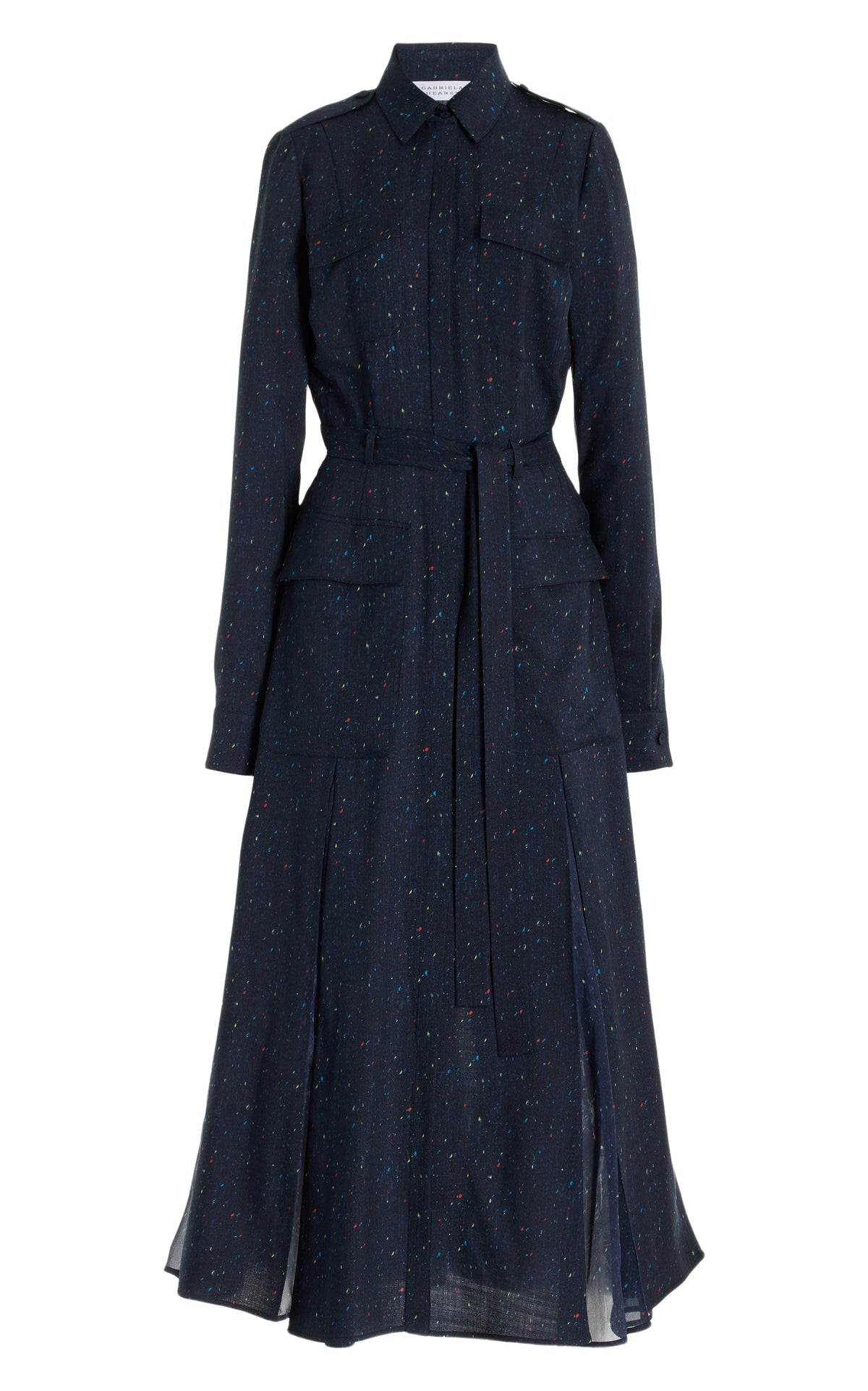 Dark Navy Multi / Robe Meyer en laine - Dark Navy Multi