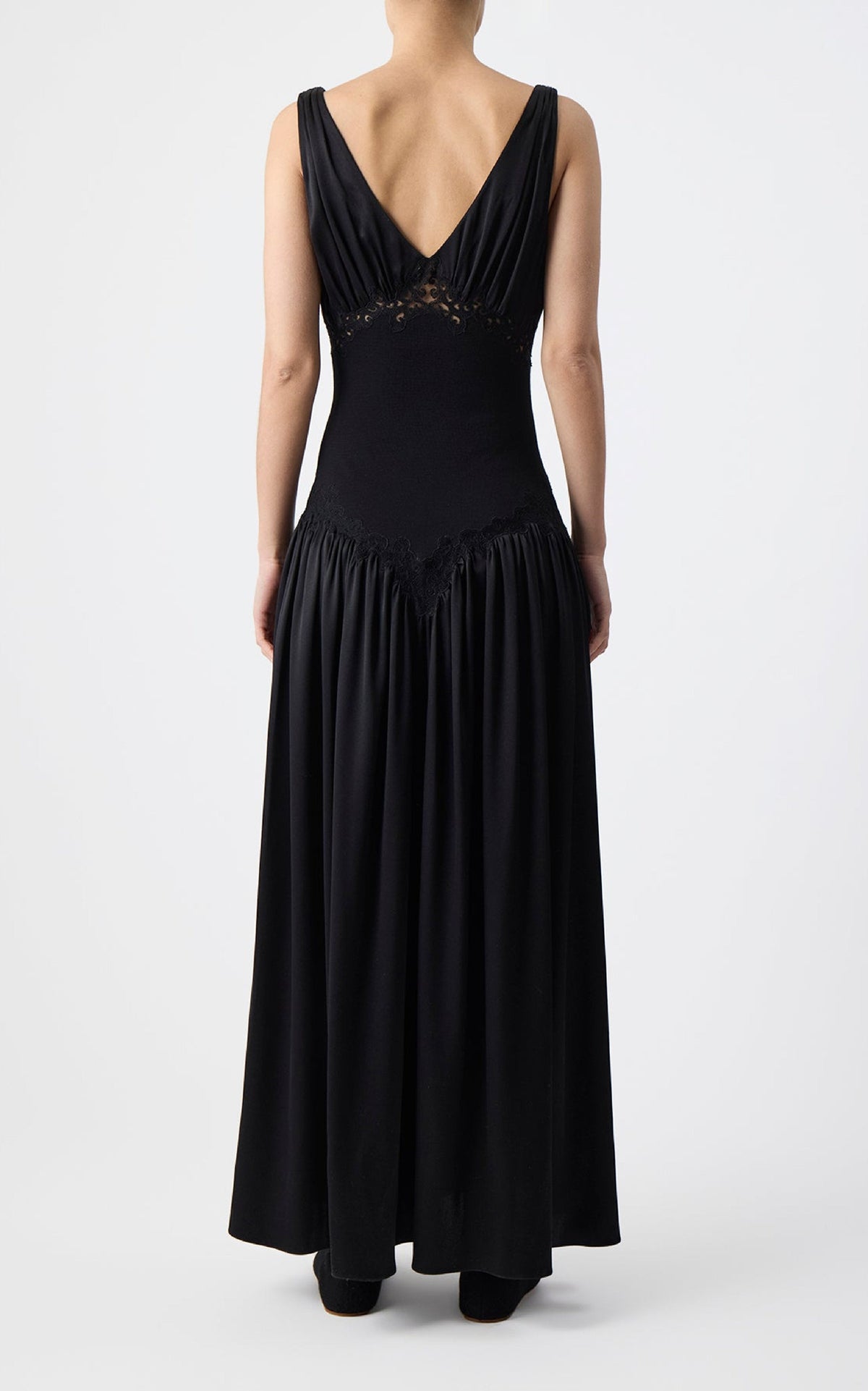 Highland Dress en noir double soie satin