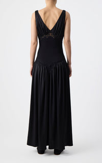 Black / Robe Highland en soie - Black