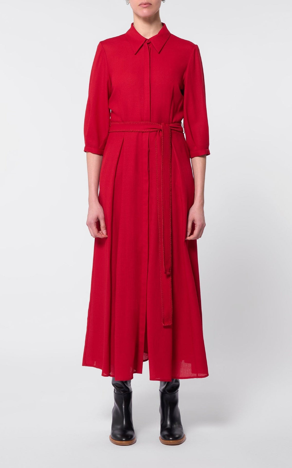 Scarlet Red / Robe Andy en laine - Scarlet Red
