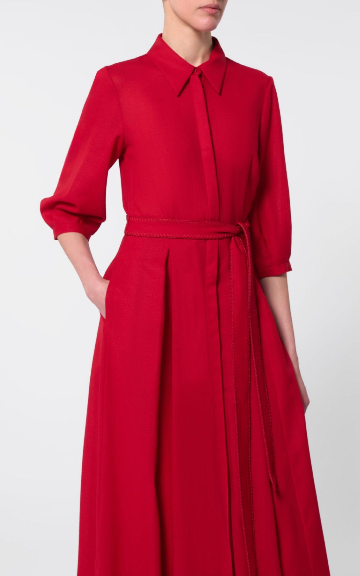 Scarlet Red / Robe Andy en laine - Scarlet Red