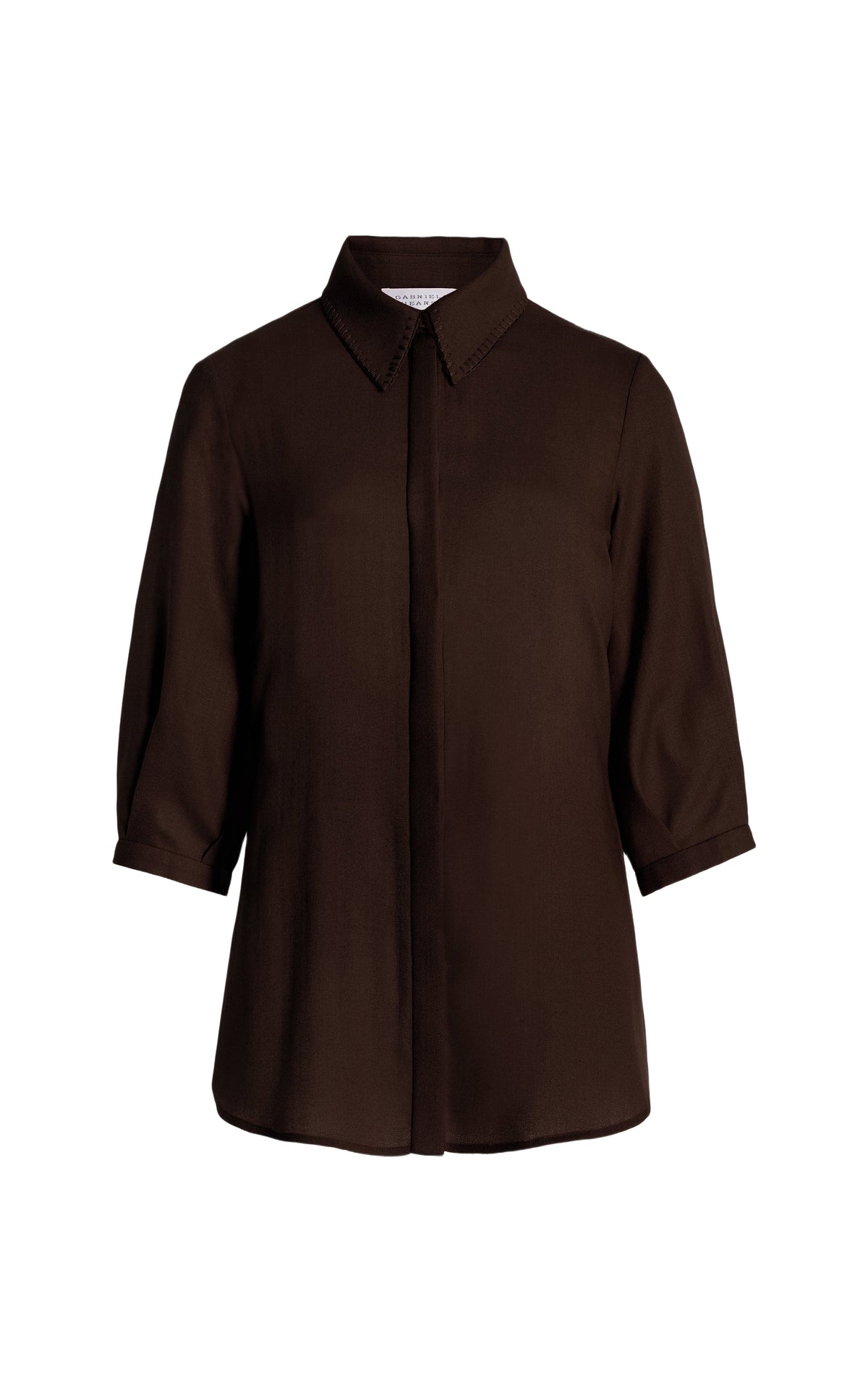 Chocolate / Blouse Hadley en laine - Chocolate