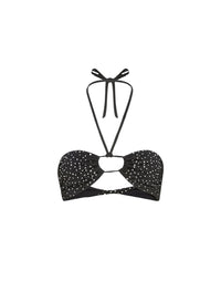 Strass swimming costume top - Nero
