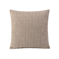 Lux. Domino cotton decorative cushion - Naturale & Umber Brown
