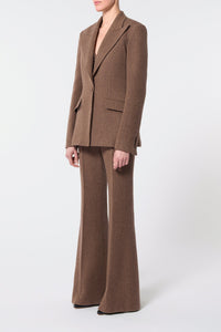 Chocolate Multi / Veste blazer Leiva en laine et cachemire - Chocolate Multi