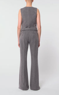 Coleridge Vest en dark gris multicolore cachemire laine chevrons