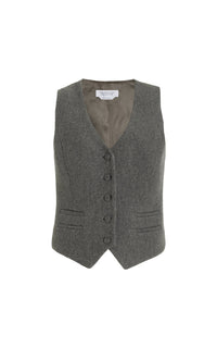 Coleridge wool and cashmere waistcoat - Dark Grey Multi