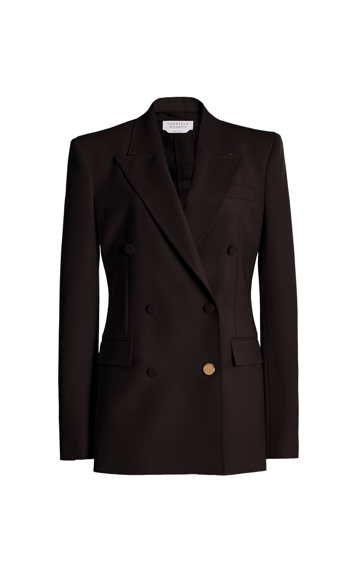 Gavin wool blazer jacket - Chocolate