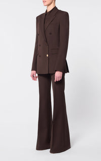 Chocolate / Veste blazer Gavin en laine - Chocolate