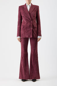 Gavin Blazer en rouge écarlate sportwear laine