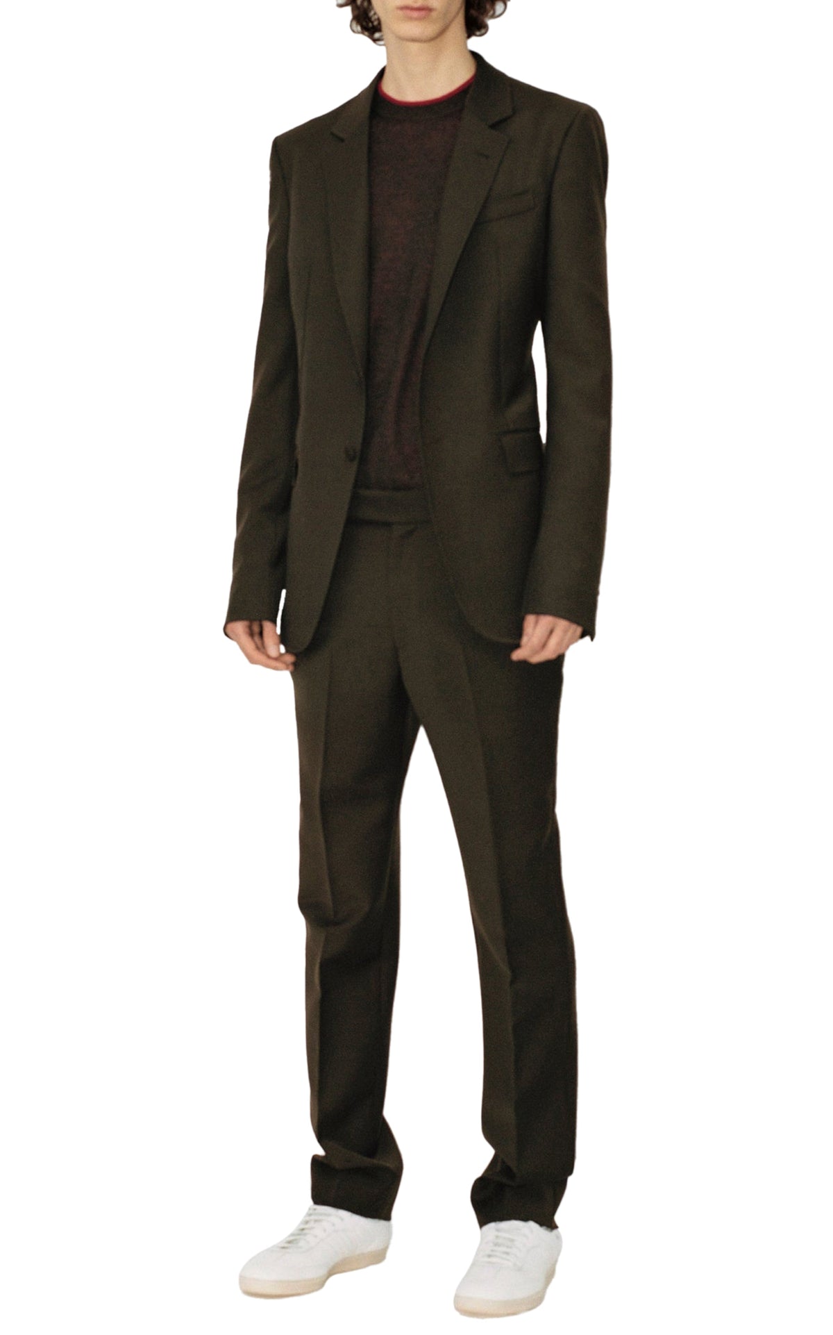 Irving Jacket en chocolat sportwear laine
