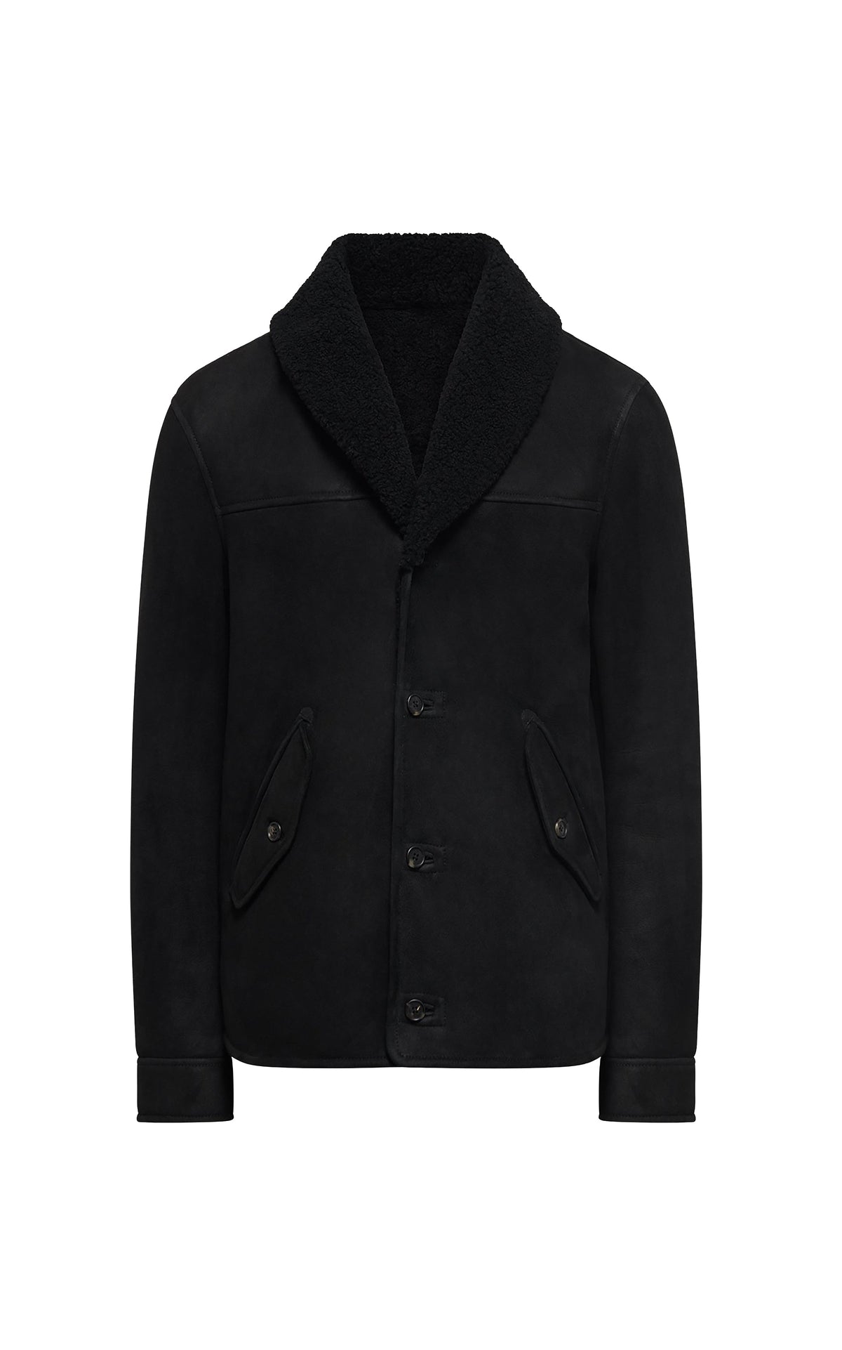 Pilot Jacket en noir shearling