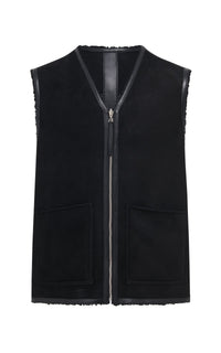 Black / Veston réversible Snowdon en cuir - Black