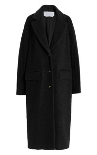 Black / Manteau Charles en cachemire et laine - Black