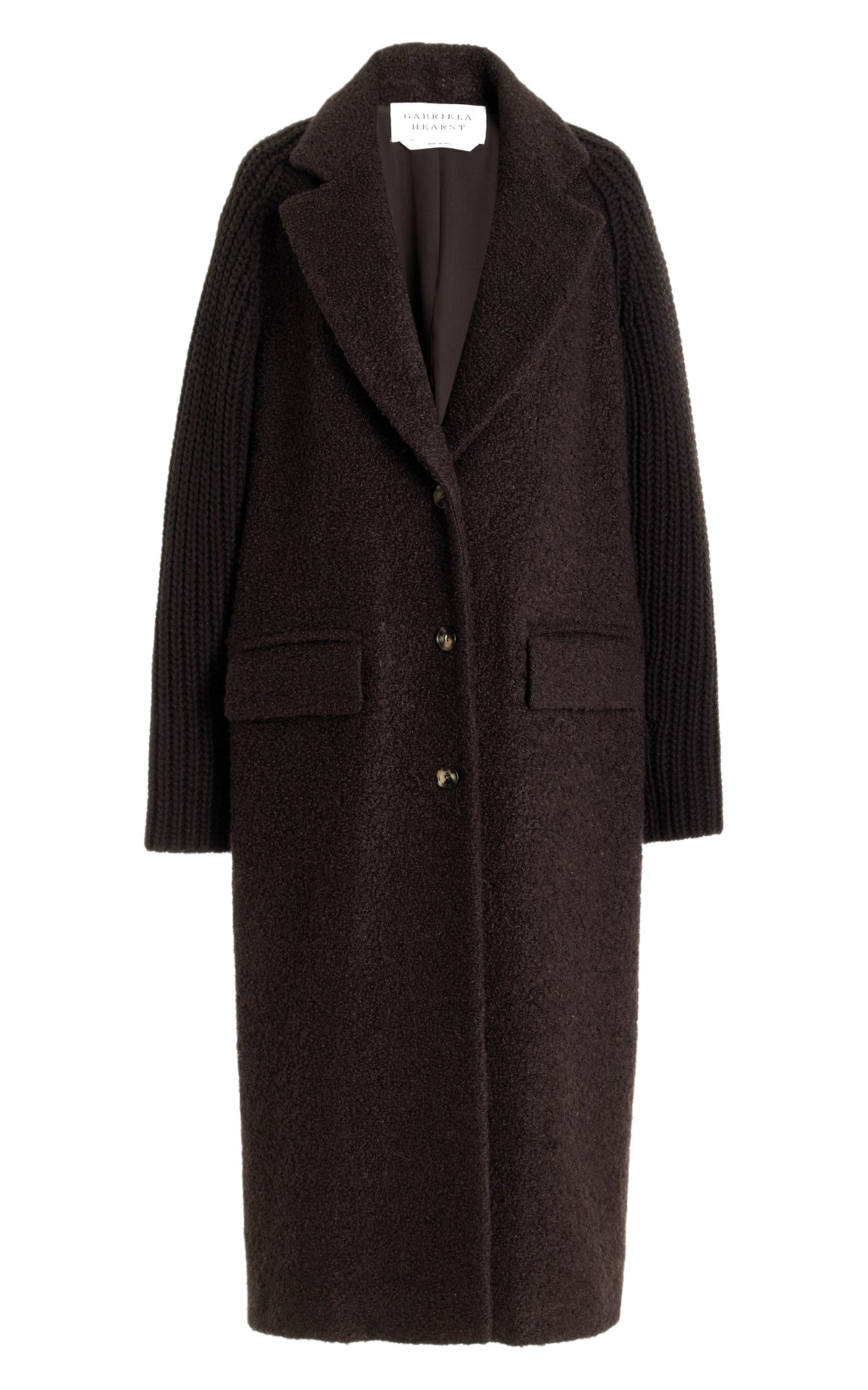 Chocolate / Manteau Charles en cachemire et laine - Chocolate