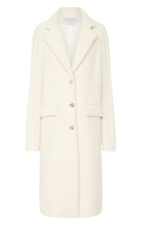 Ivory / Manteau Charles en cachemire et laine - Ivory