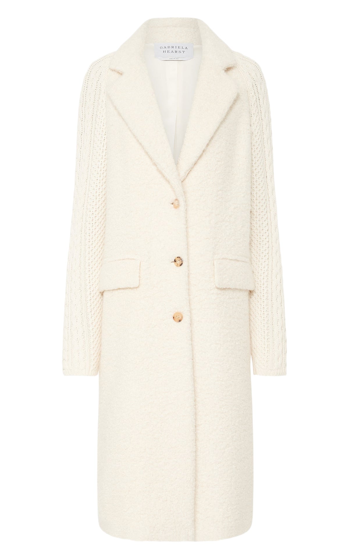 Ivory / Manteau Charles en cachemire et laine - Ivory