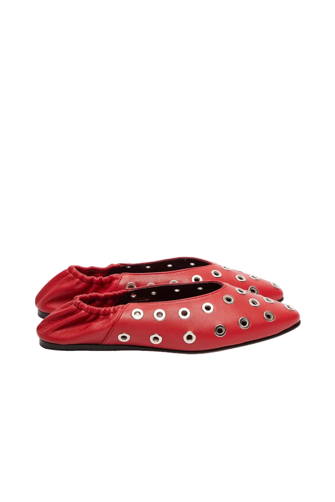 Ballerines Charlotte en cuir - Rouge