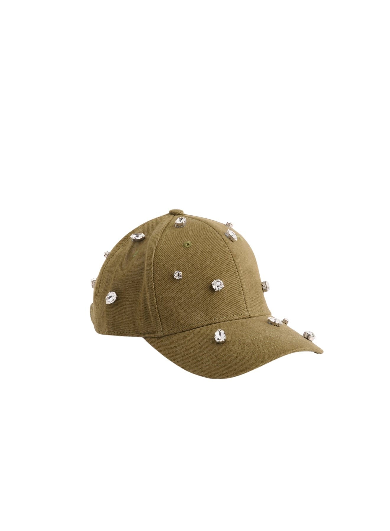Casquette avec strass - Khaki