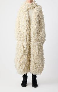 Ivory / Écharpe Hargreaves en laine et cachemire - Ivory