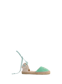 Espadrilles avec logo en lin - Mint