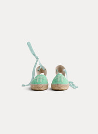 Espadrilles avec logo en lin - Mint