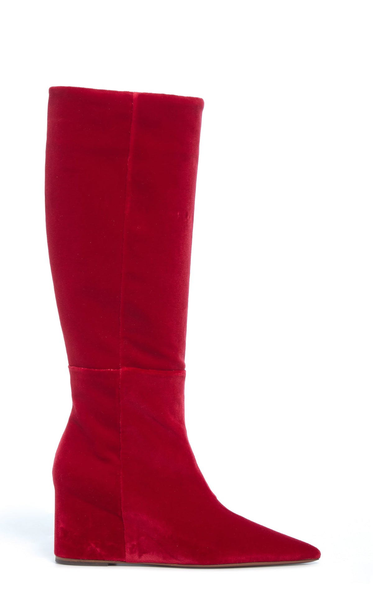 Remedios Boot en rouge écarlate velours
