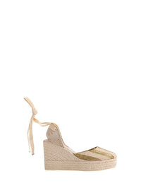 Espadrilles avec semelle compensée 100 - Gold