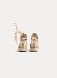 Espadrilles avec semelle compensée 100 - Gold
