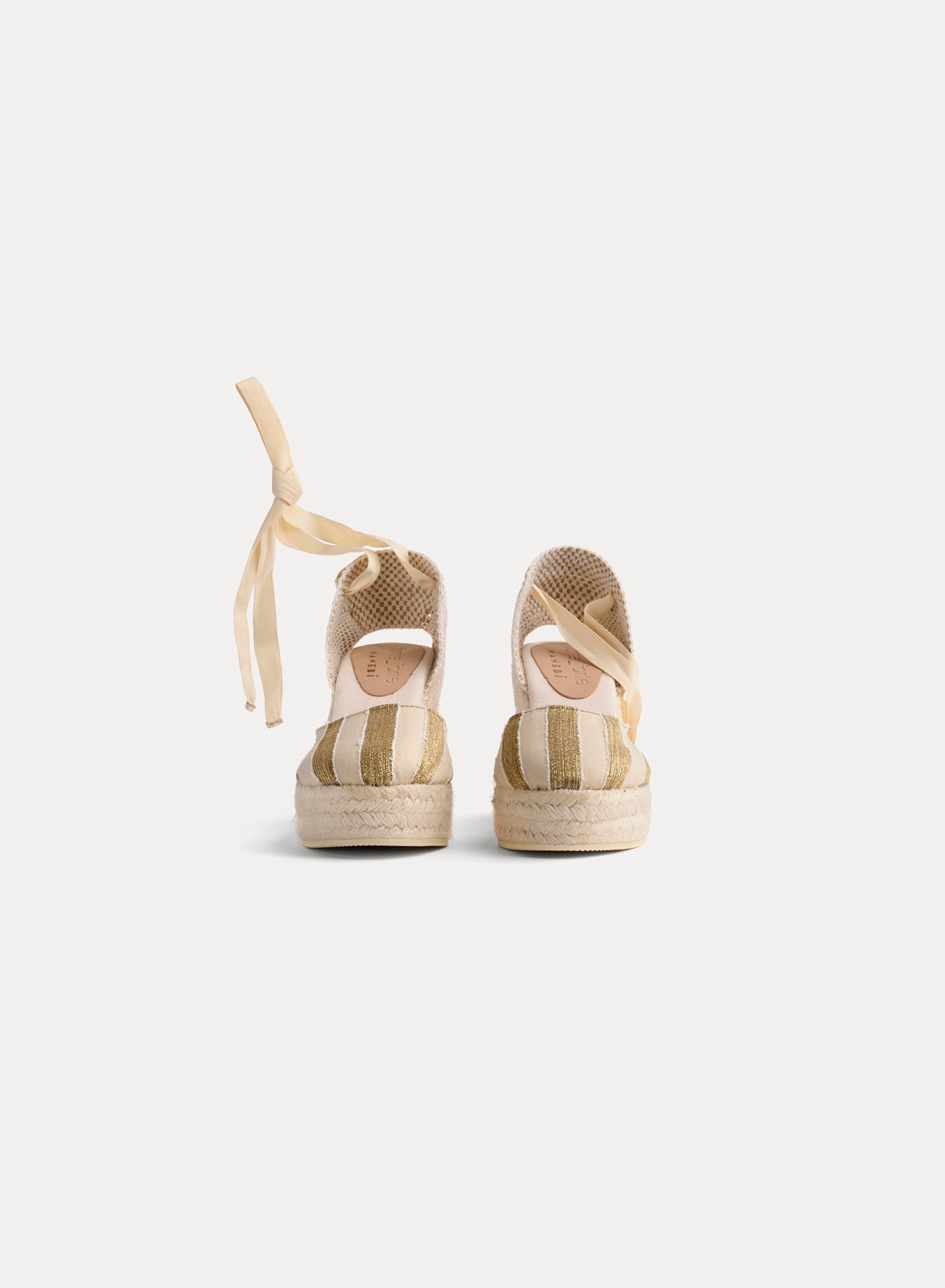Espadrilles avec semelle compensée 100 - Gold