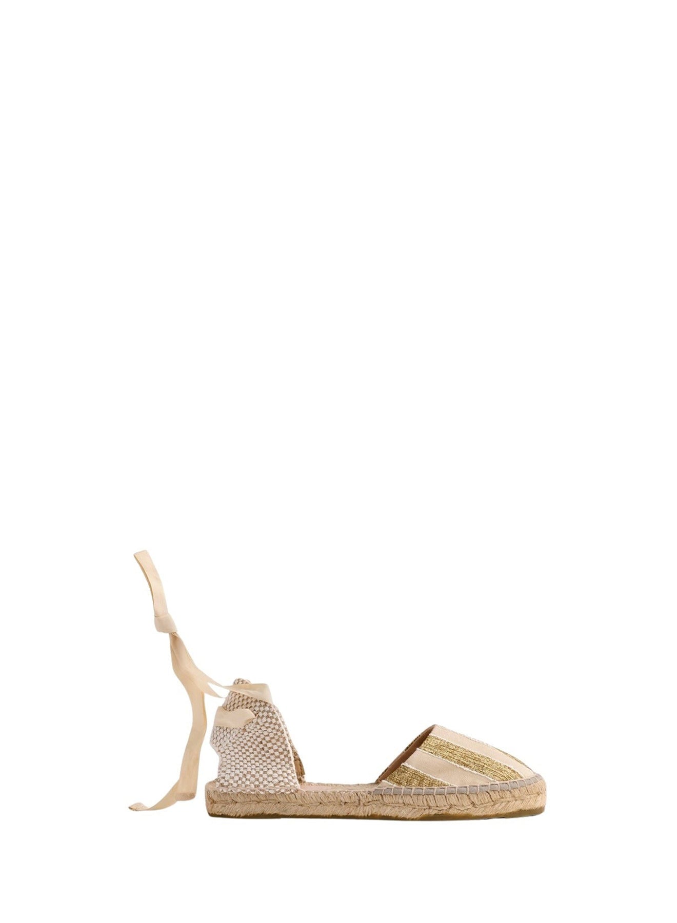 Espadrilles in lamé fabric - Gold