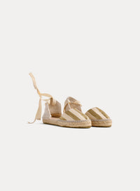 Espadrilles in lamé fabric - Gold