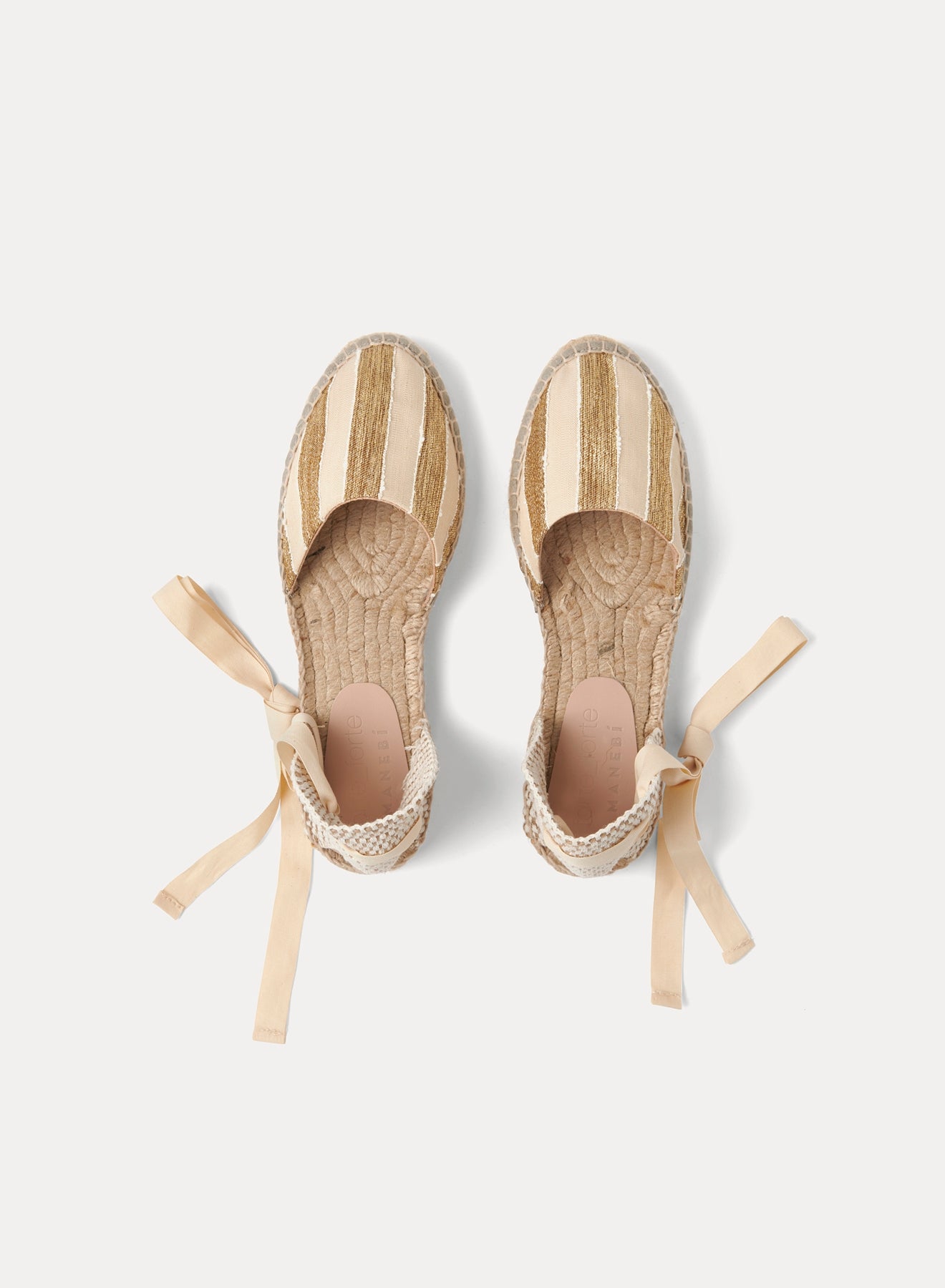 Espadrilles in lamé fabric - Gold