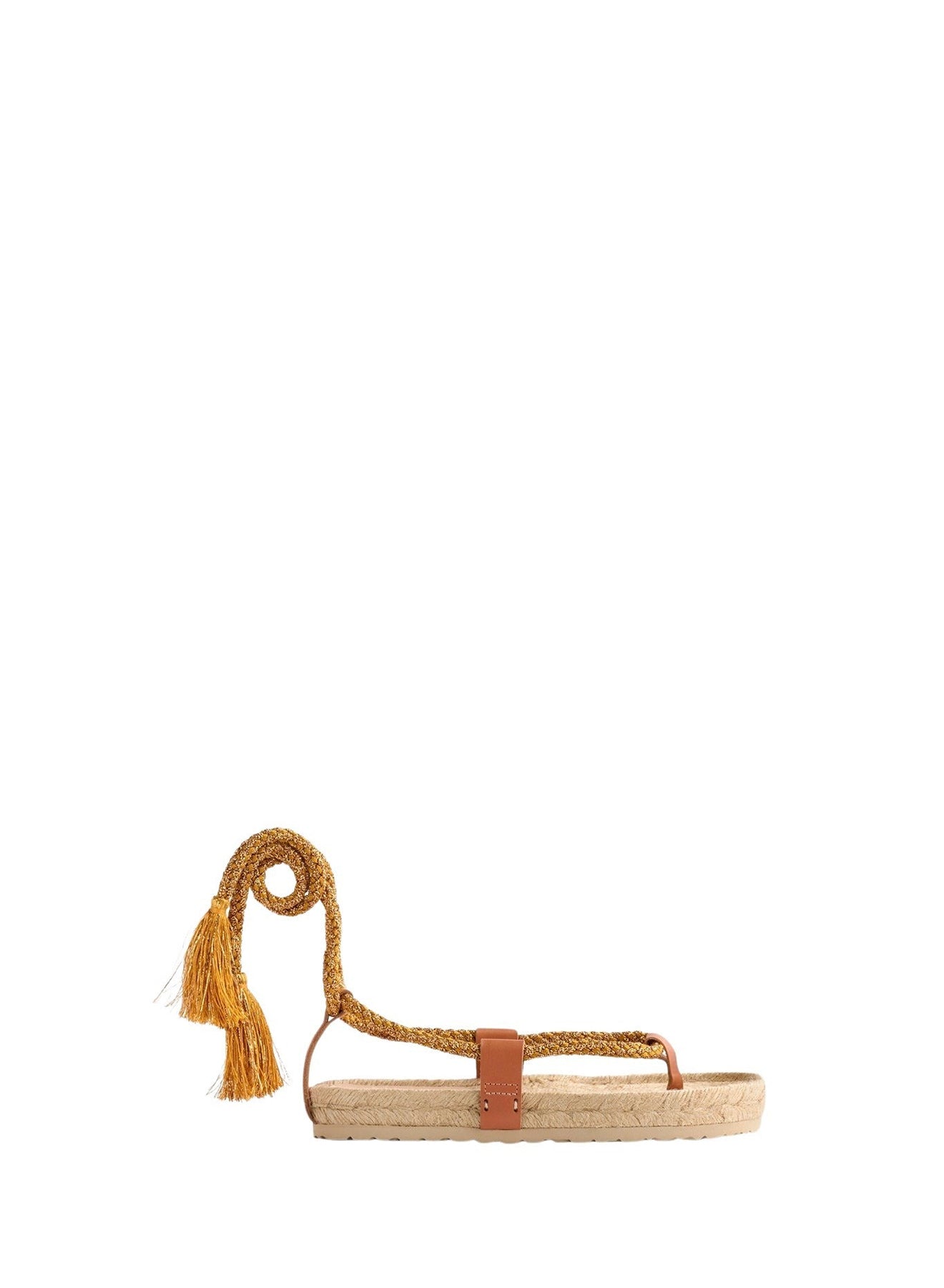 Sandales tongs avec lacets en corde - Oro
