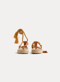 Sandales tongs avec lacets en corde - Oro