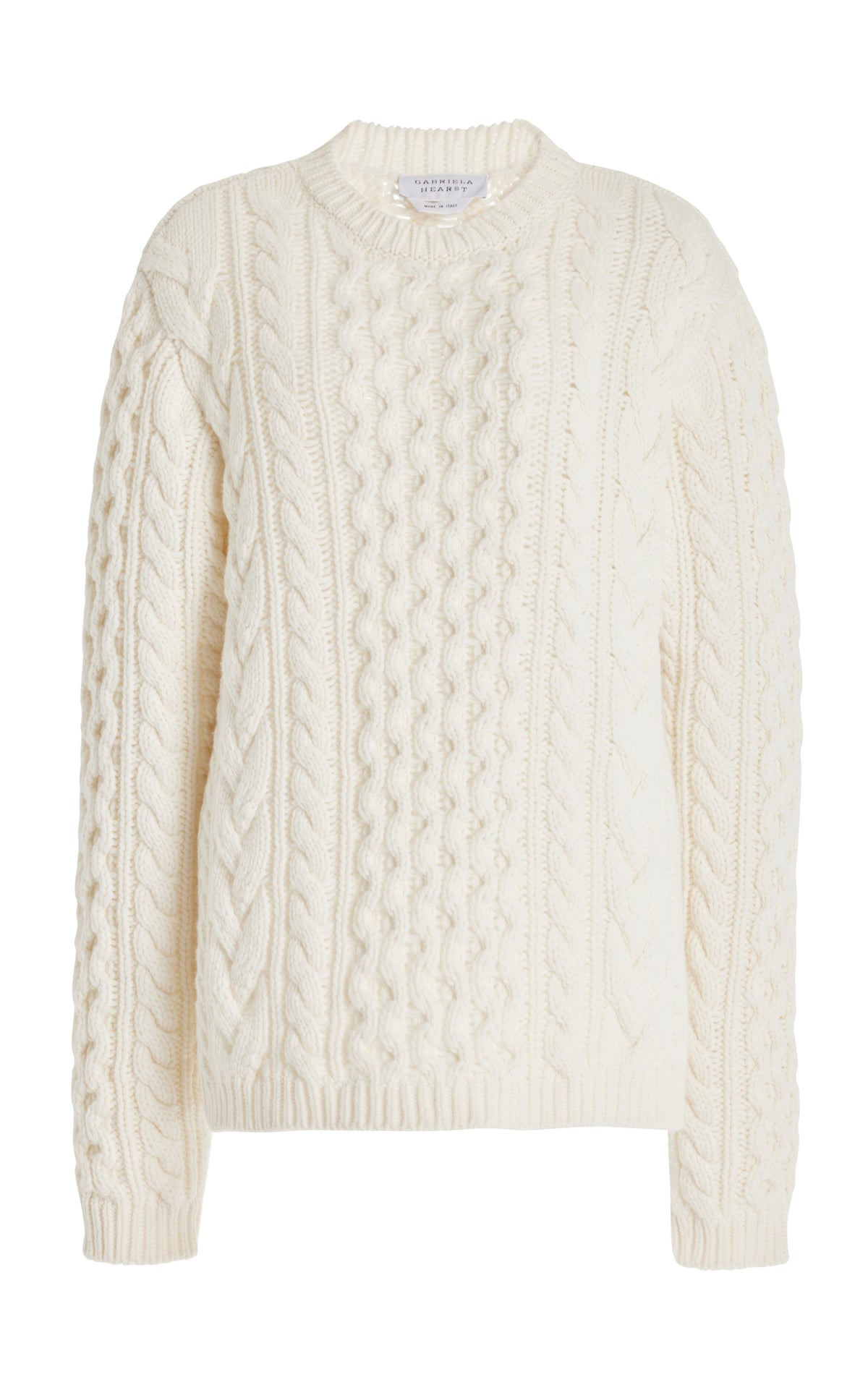 Ivory / Pull col rond Geoffrey en cachemire - Ivory