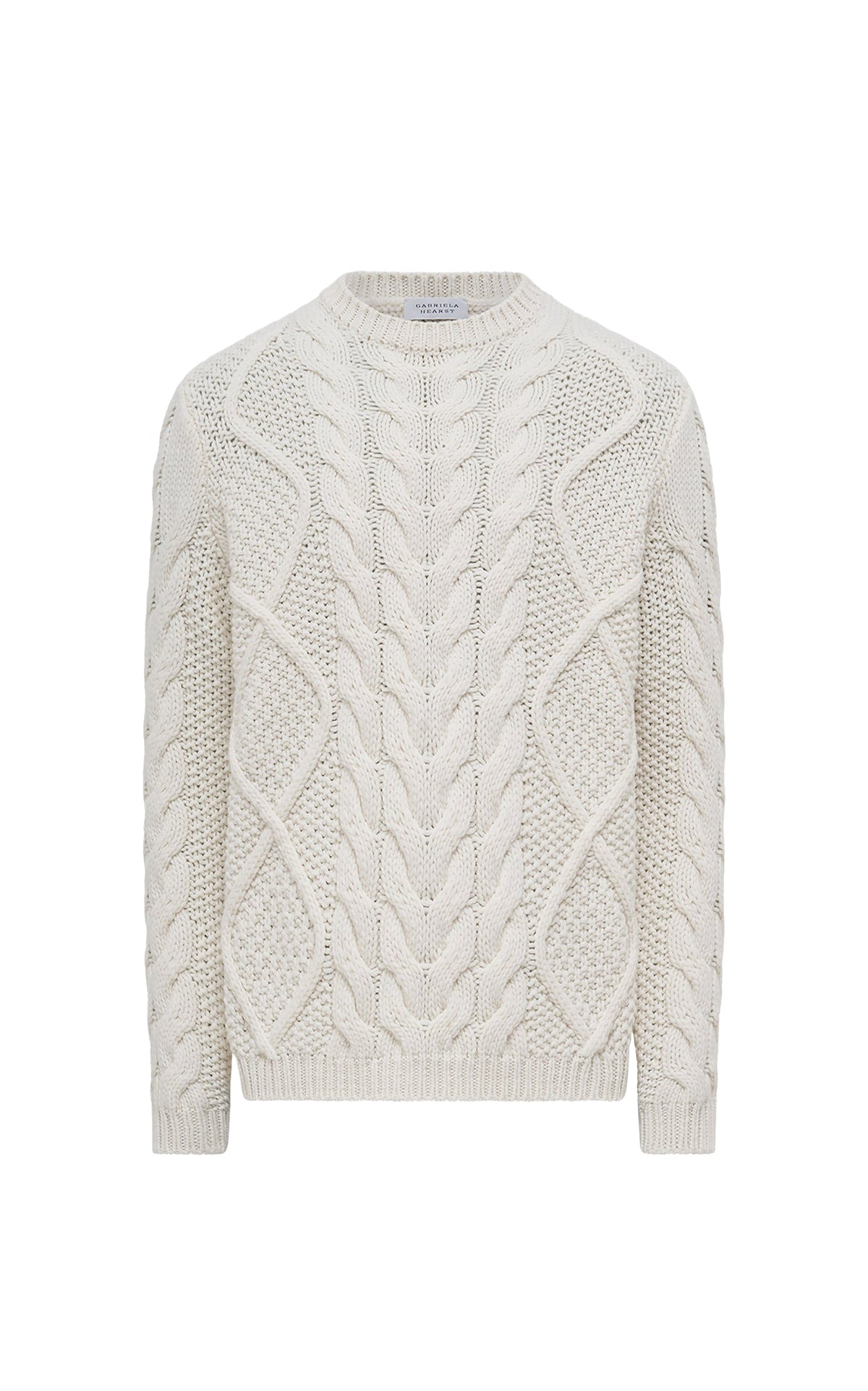 Ivory / Pull col rond Geoffrey en cachemire - Ivory