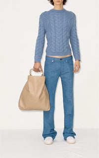 Geoffrey Crew en denim bleu clair 2/28 cachemire fil