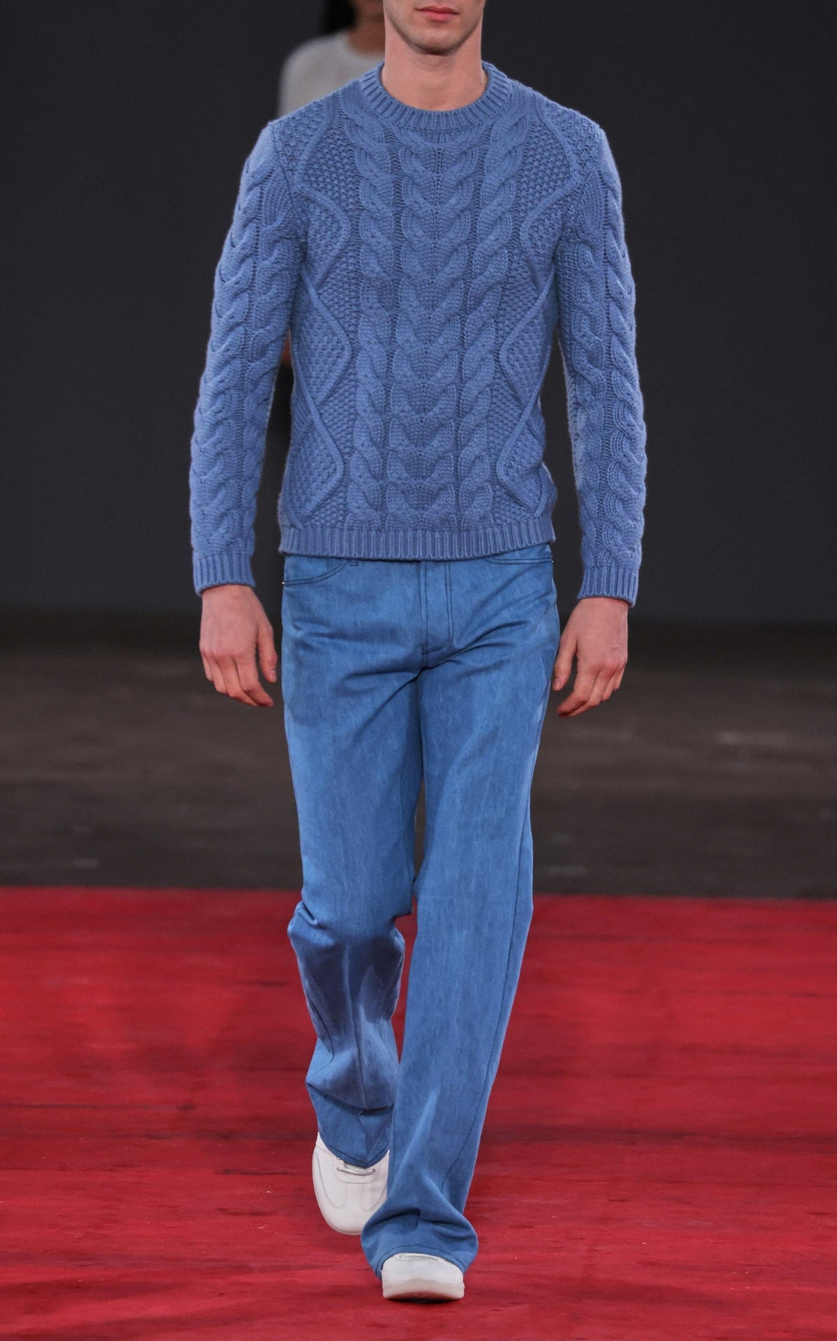 Geoffrey Crew en denim bleu clair 2/28 cachemire fil