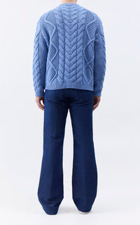 Geoffrey Crew en denim bleu clair 2/28 cachemire fil