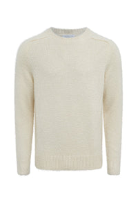Ivory / Pull col rond Shorehan en soie et cachemire - Ivory
