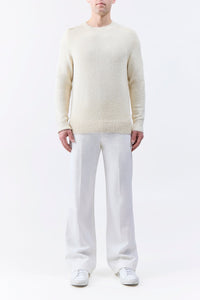 Ivory / Pull col rond Shorehan en soie et cachemire - Ivory